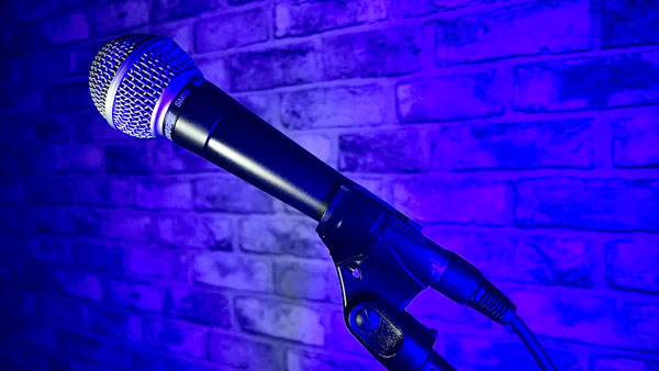 Microphone and sound system setup for hire in Leeds